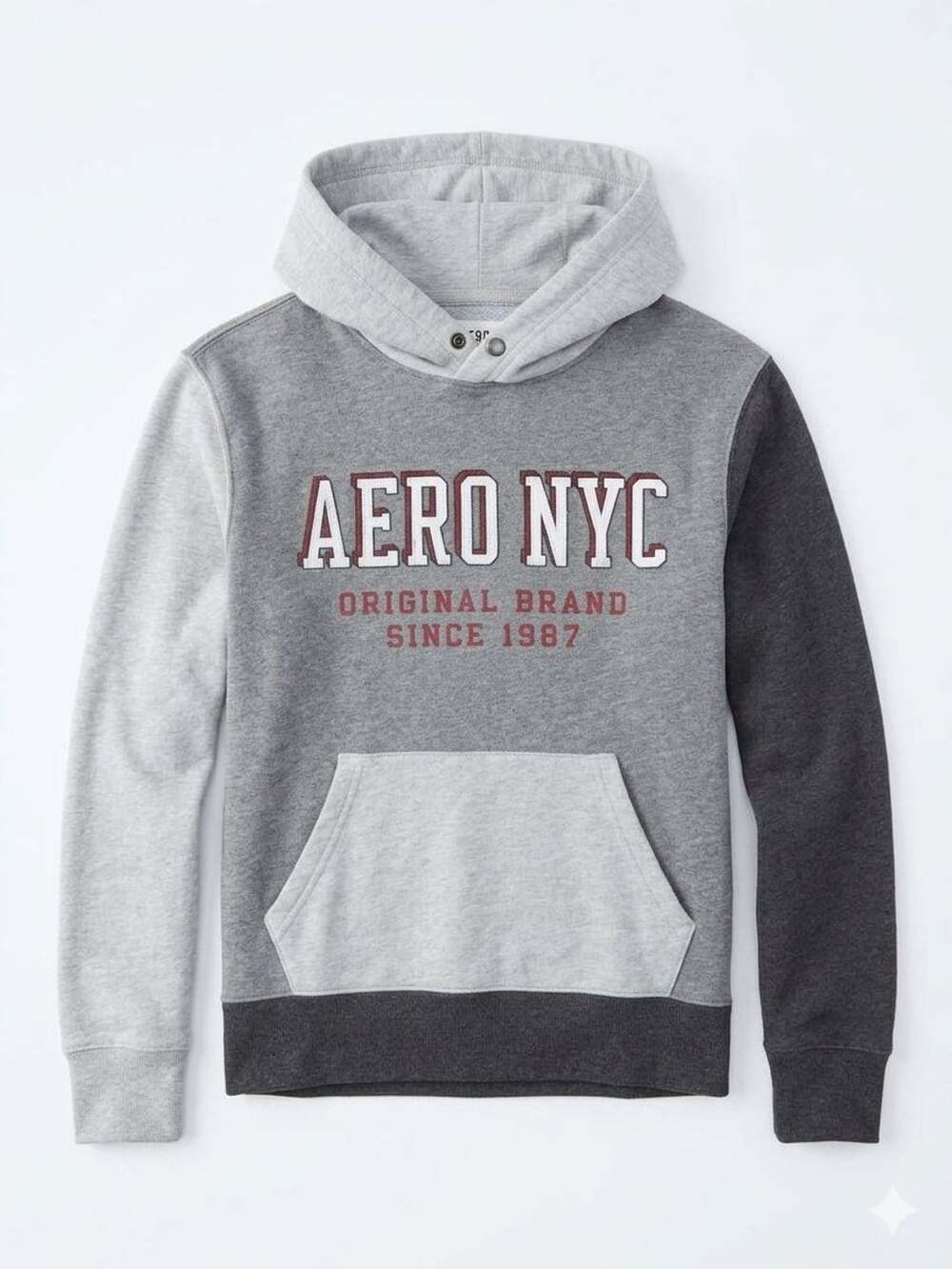 Aeropostale Aero NYC Hoodie Size XS Gray Pullover Sweatshirt